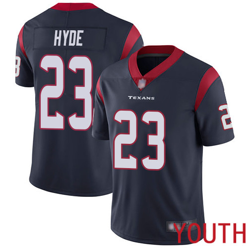 Houston Texans Limited Navy Blue Youth Carlos Hyde Home Jersey NFL Football 23 Vapor Untouchable